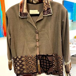 Vintage Taylor G  Multi-fabric Top